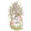 Flower Guitar embroidery design