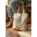 embroidered bag with guitar design