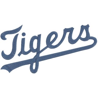 Detroit Tigers script wordmark embroidery design