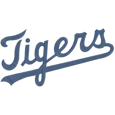 Detroit Tigers script wordmark embroidery design