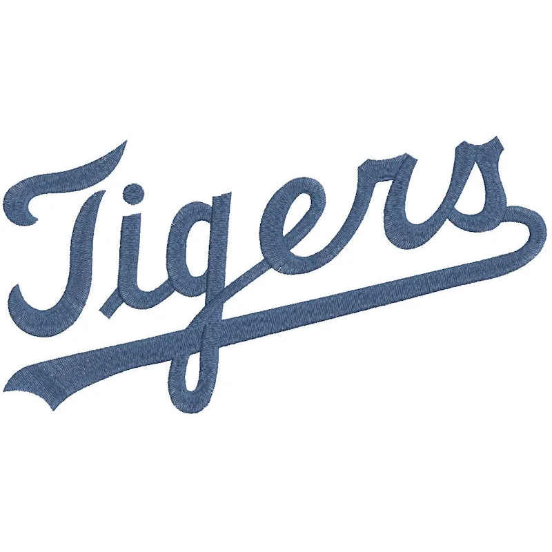 Detroit Tigers script wordmark embroidery design