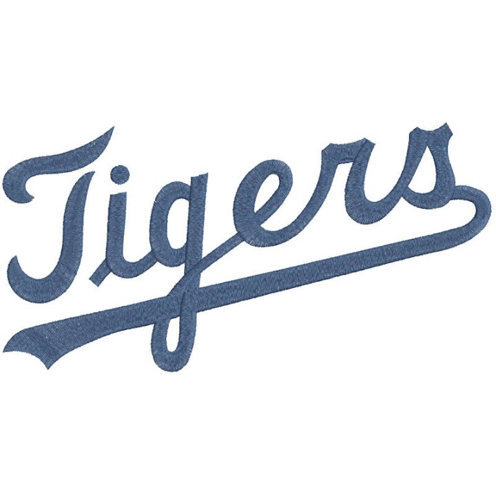 Detroit Tigers script wordmark embroidery design