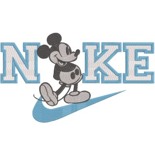 Nike Mickey retro embroidery design