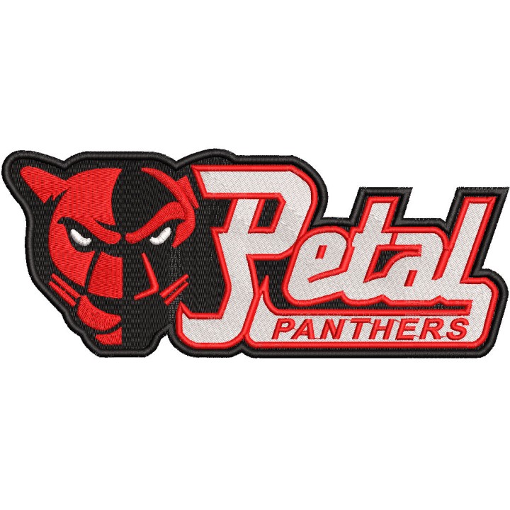 Petal Panthers logo big embroidery design - Embroidery Design