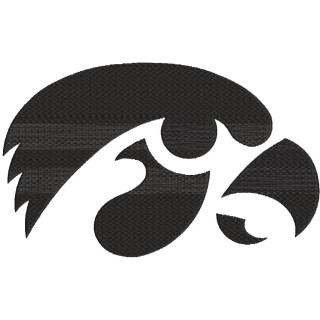 Iowa Hawkeyes Primary Logo embroidery design