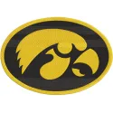 Iowa Hawkeyes Secondary Oval Logo embroidery design