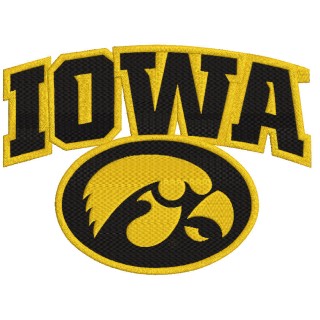 Iowa Hawkeyes Secondary Logo embroidery design
