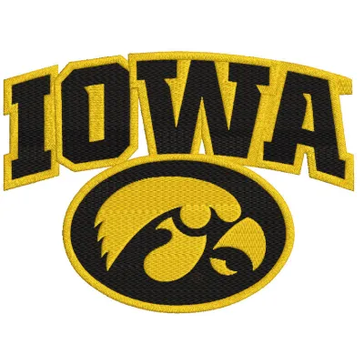 Iowa Hawkeyes Secondary Logo embroidery design