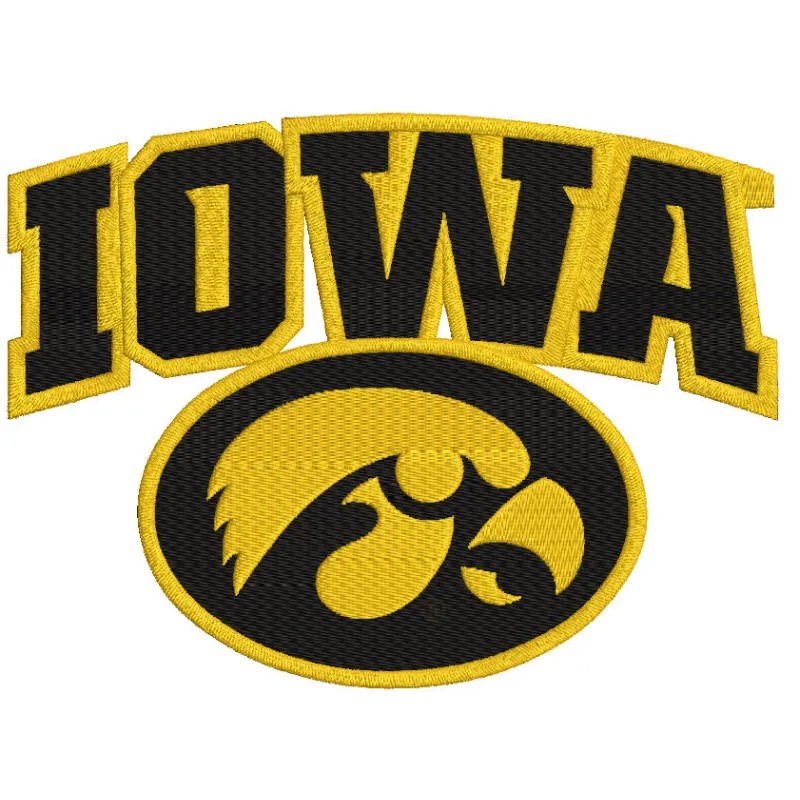 Iowa Hawkeyes Secondary Logo embroidery design