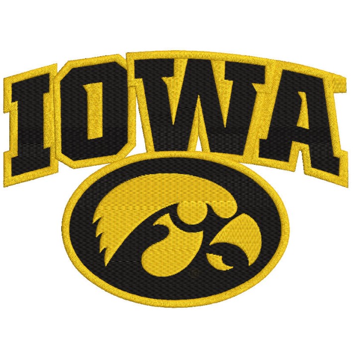 Iowa Hawkeyes Secondary Logo embroidery design