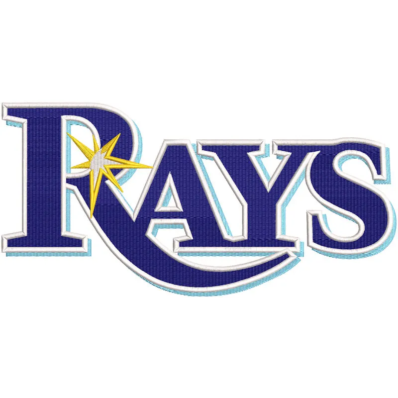 Tampa Bay Rays primary logo embroidery design