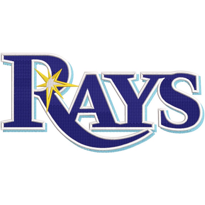 Tampa Bay Rays primary logo embroidery design
