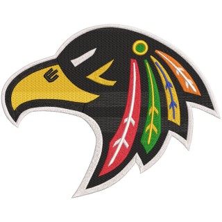 Chicago Blackhawks Eagle Rebrand logo embroidery design
