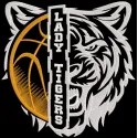 Lady Tigers black background Logo embroidery design