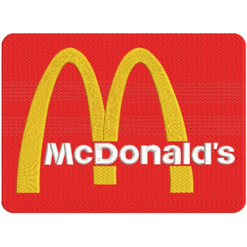 McDonalds Classic Logo embroidery design