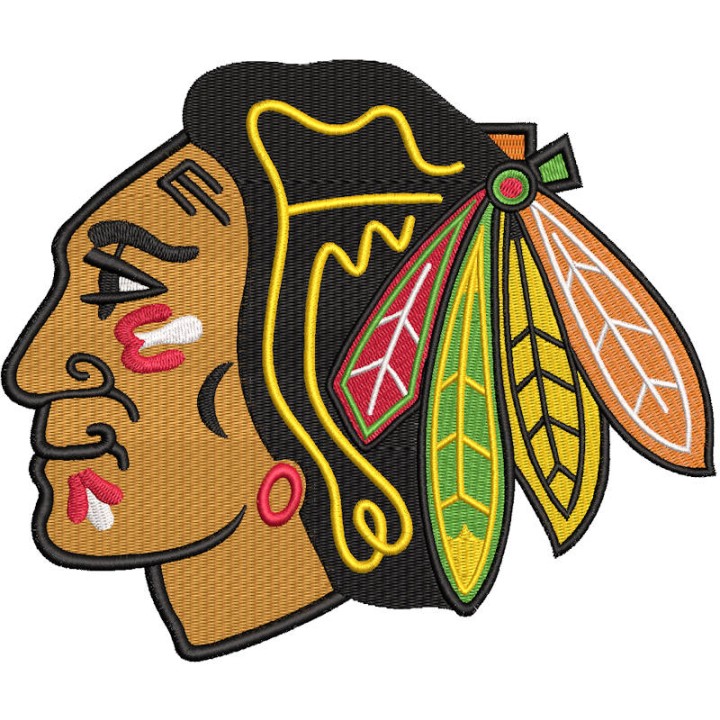 Chicago Blackhawks Primary Logo embroidery design