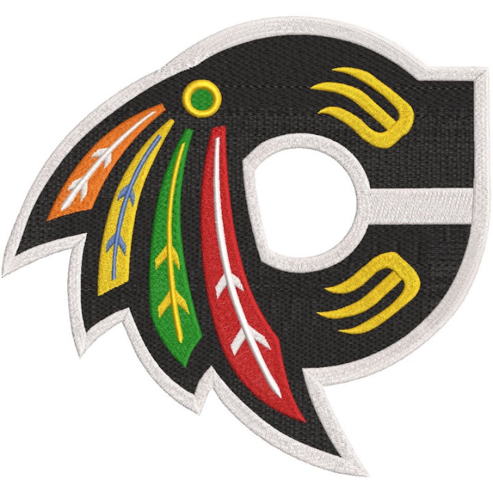Chicago Blackhawks Rebrand logo embroidery design
