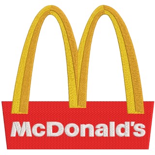 McDonald's logo embroidery design