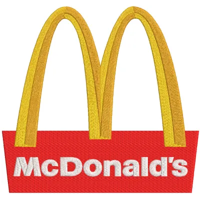 McDonald's logo embroidery design
