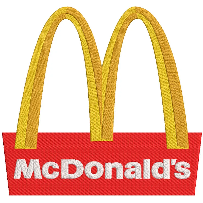 McDonald's logo embroidery design