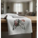 Kitchen Towel with Ladybug sketch embroidery design