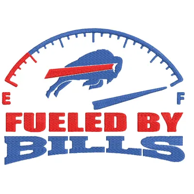 Fueled by Bills embroidery design