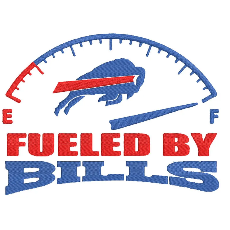 Fueled by Bills embroidery design