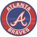 Atlanta Braves round logo embroidery design