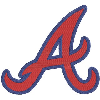 Atlanta Braves letter logo embroidery design