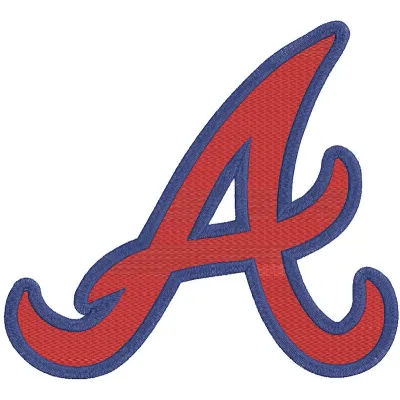 Atlanta Braves letter logo embroidery design