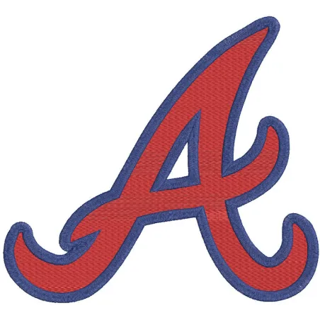 Atlanta Braves letter logo embroidery design