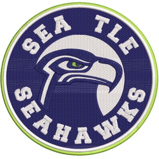Seattle Seahawks Round Logo embroidery design