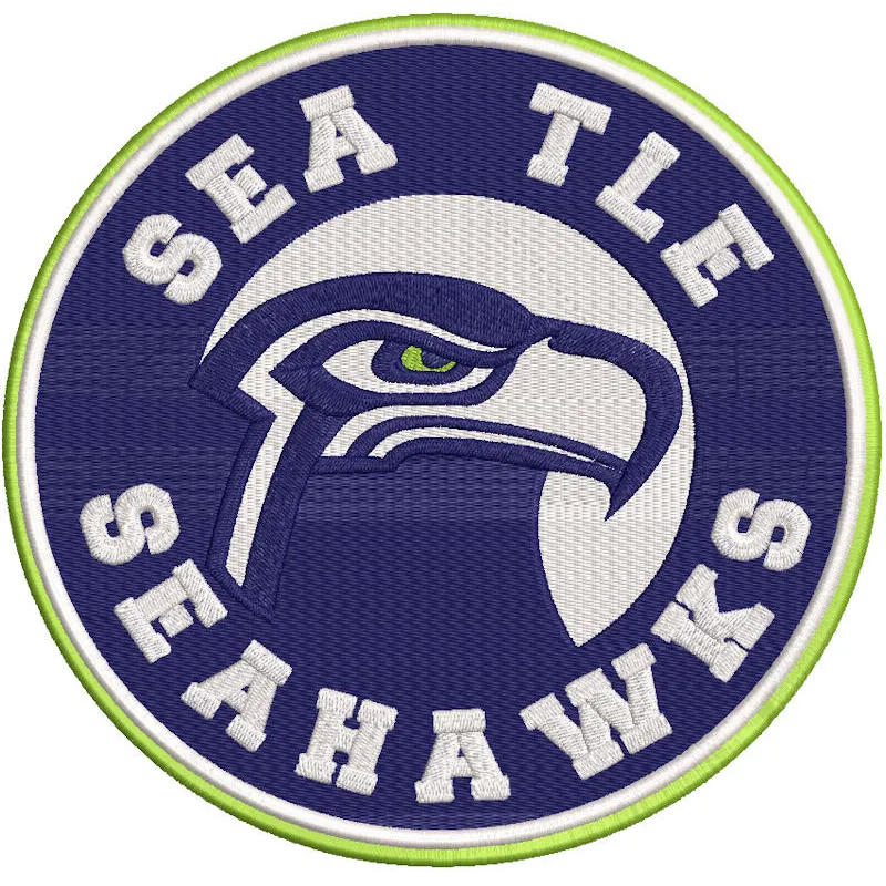 Seattle Seahawks Round Logo embroidery design