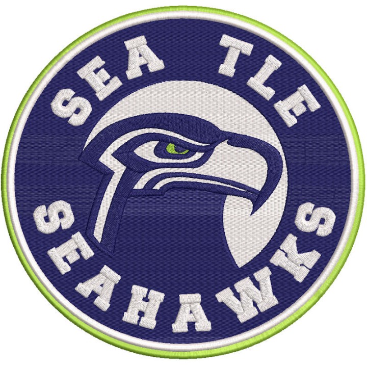 Seattle Seahawks Round Logo embroidery design