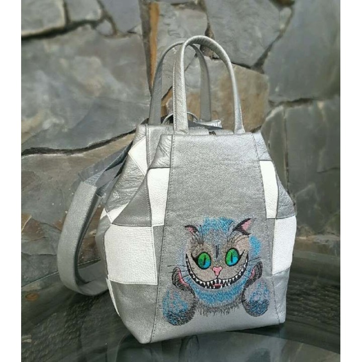 Mischievous Cheshire Cat Embroidery Design