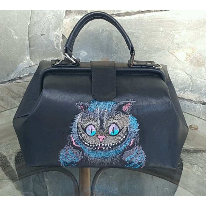 Mischievous Cheshire Cat Embroidery Design