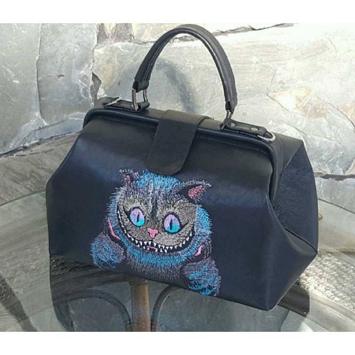 Mischievous Cheshire Cat Embroidery Design