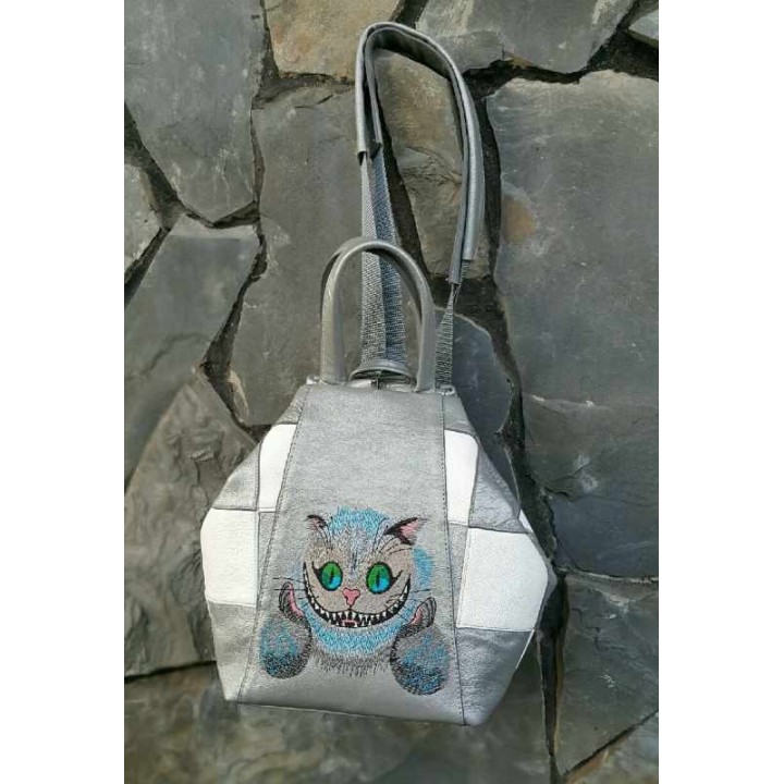 Mischievous Cheshire Cat Embroidery Design