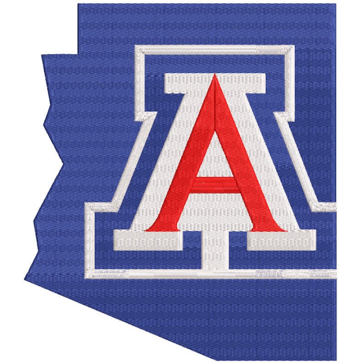 Arizona Wildcats Blue State embroidery design