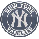 New York Yankees round classic logo embroidery design