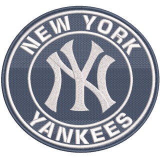 New York Yankees round classic logo embroidery design