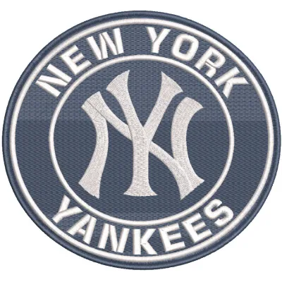 New York Yankees round classic logo embroidery design