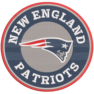 New England Patriots Round Logo embroidery design
