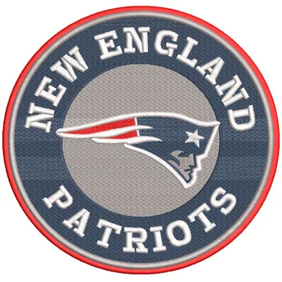 New England Patriots Round Logo embroidery design