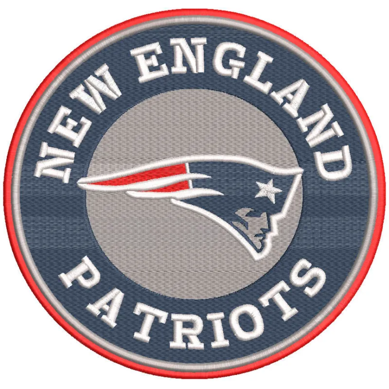 New England Patriots Round Logo embroidery design