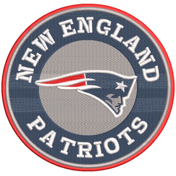 New England Patriots Round Logo embroidery design