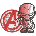 Avengers Iron man art embroidery design