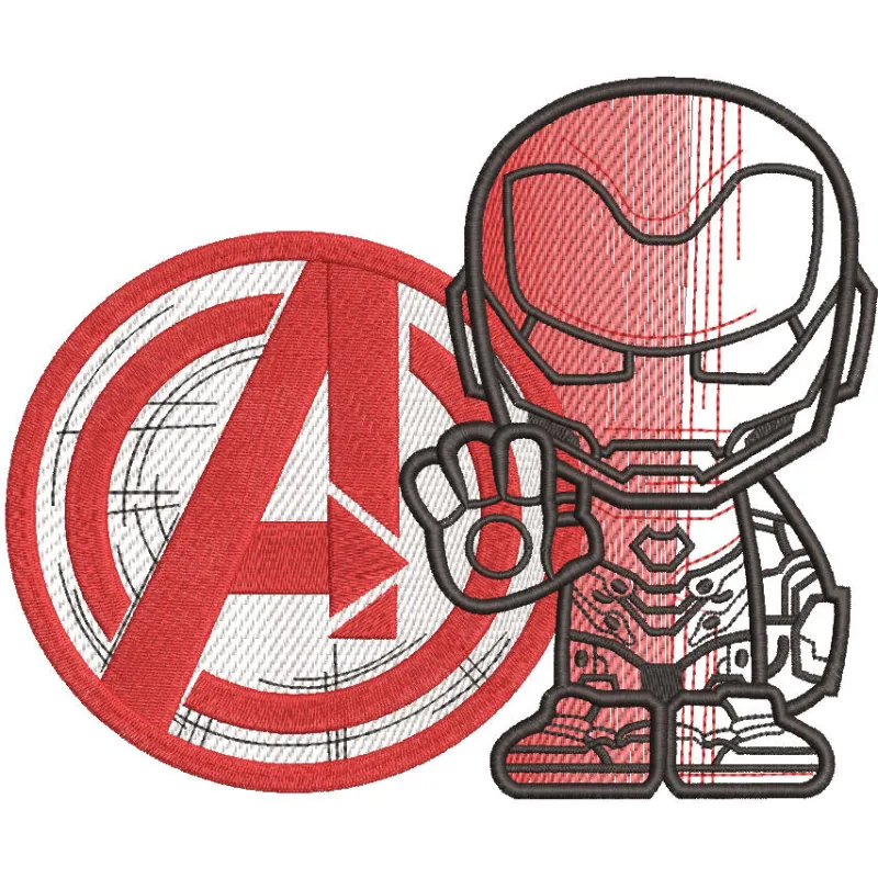 Avengers Iron man art embroidery design
