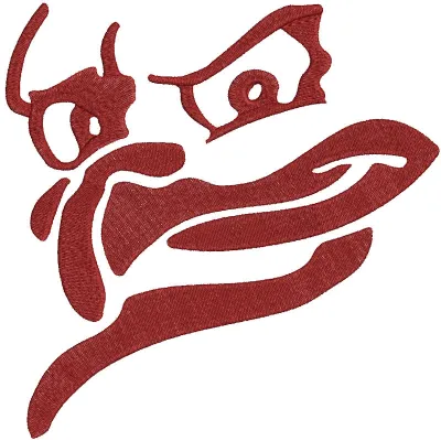 Virginia Tech Hokies logo one color embroidery design