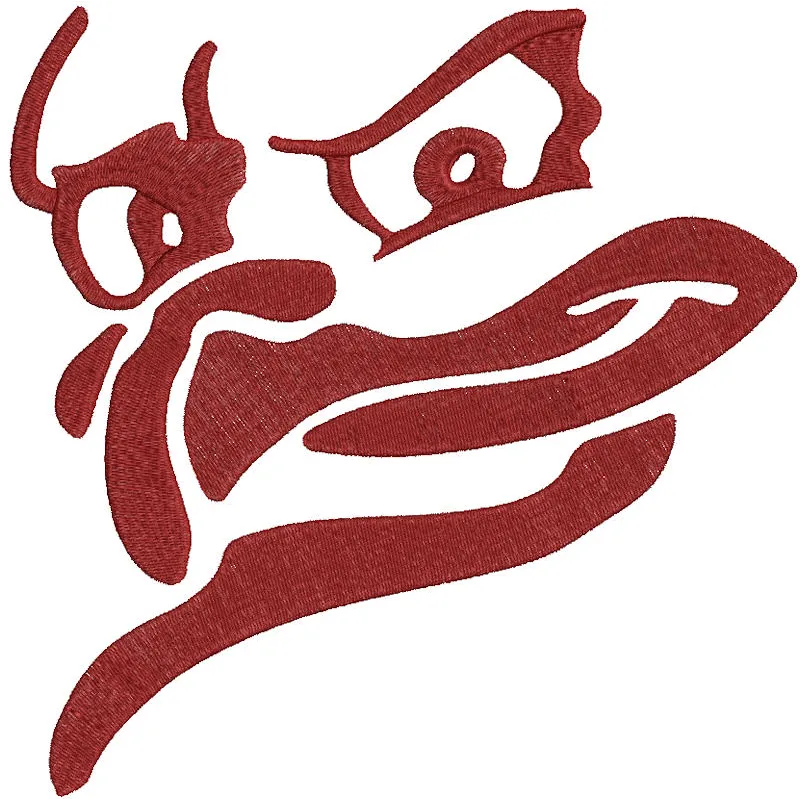 Virginia Tech Hokies logo one color embroidery design